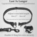iYoShop hands-free dog leash with zipper pouch for walking jogging and running dogs (Large, 25-120 lbs, Black)