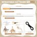 rosaui cat teaser wand toys, 42.15'' long, sustainable wooden handles, 2pcs wires and 5pcs natural refills, for indoor kittens