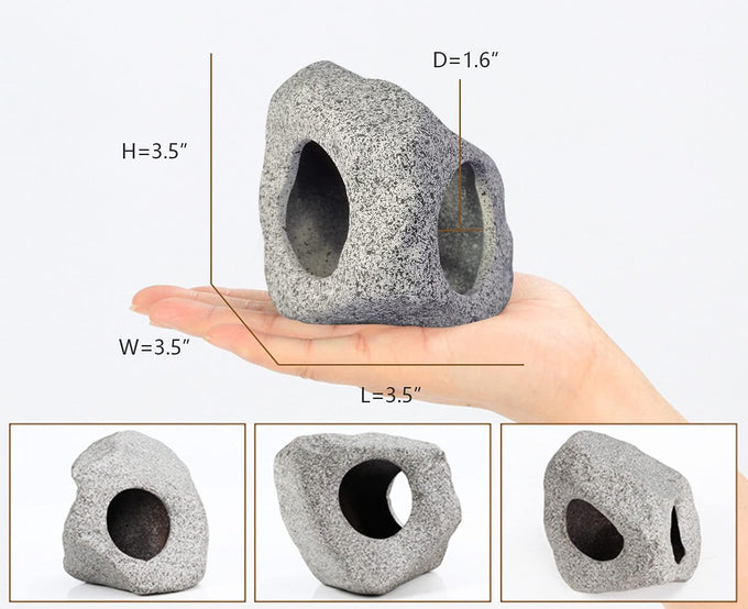 springsmart aquarium hideaway rock cave for small aquatic pets ceramic fish tank ornaments