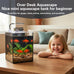 2.2 gallon black glass aquarium set for desktop, small kit for beginners and children with betta fish, goldfish, and aquatic plants