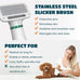 2-in-1 pet dryer with slicker brush for small dogs and cats, 300 watts, adjustable temperature