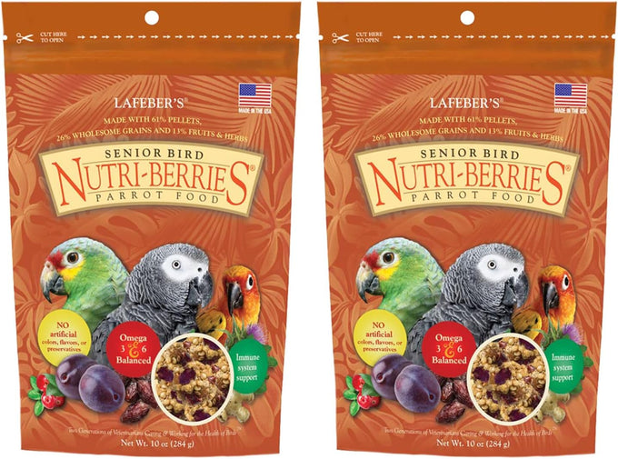 Lafebers Senior Bird Nutri Berries Parrot Food 3 lb Non GMO Human Grade Ingredients