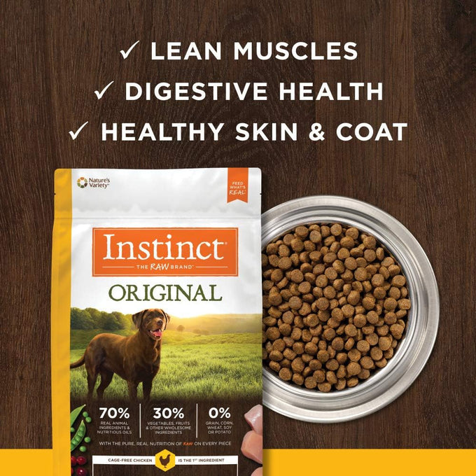 Instinct Original Grain-Free Raw Coated Chicken Dog Food, 22.5 lb