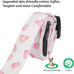 Cotton Handmade Dog Collar - White and Pink Love Heart Pattern - Adjustable - Safe for Girl and Boy Dogs