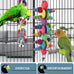 Bissap multicolored bagel parrot toy for conures, cockatiels, macaws, and similar sized pet birds