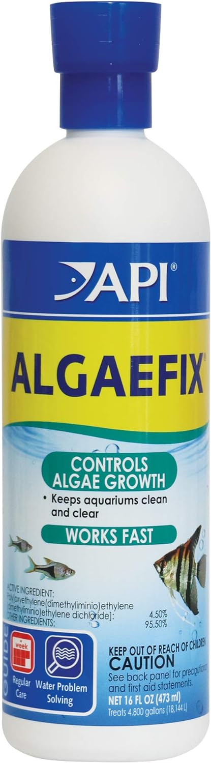 API AlgaeFIX Algae Control, 16-Ounce Bottle, Fast-Acting and Safe for Aquariums