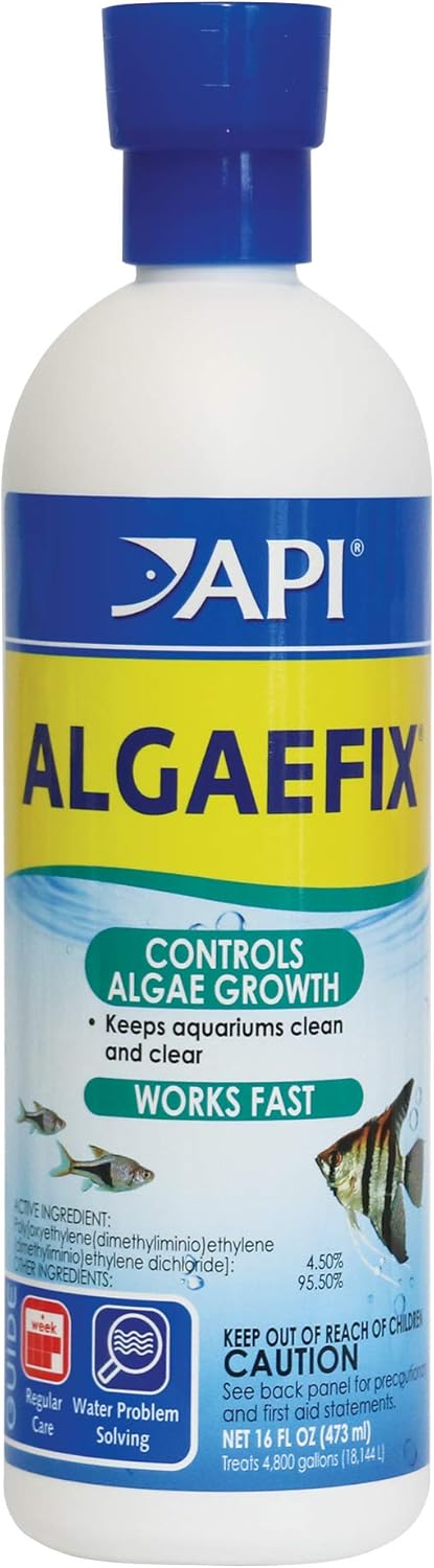 API AlgaeFIX Algae Control, 16-Ounce Bottle, Fast-Acting and Safe for Aquariums