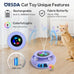 orsda automatic usb rechargeable 3-in-1 interactive cat toy with feathers and butterfly