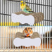 Katumo 4.9x3.1x1.6 inch corrugated paper parrot perch stand with two built-in wing nuts & bolts