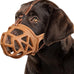 Barkless dog muzzle for biting, chewing and scavenging, humane cage mouth cover for medium aggressive reactive dogs, black, medium