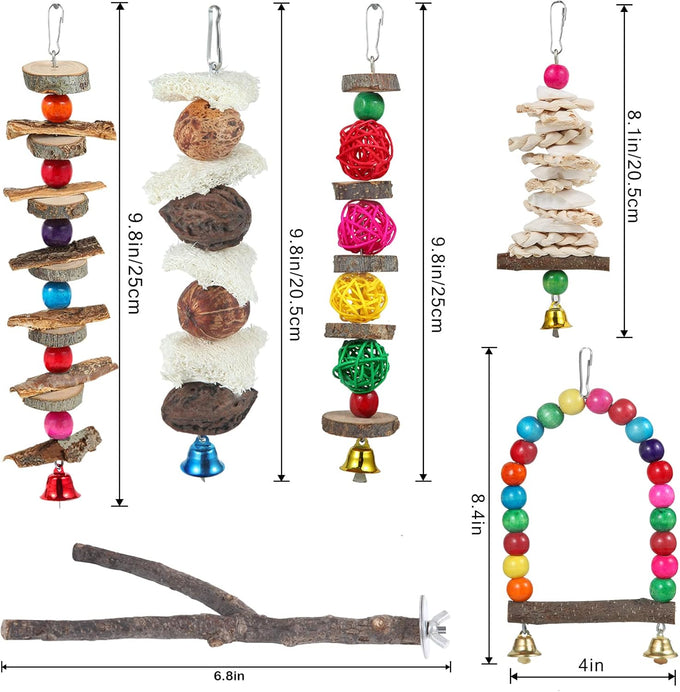 wooden bird perch bird toys parakeet toys accessories for parrot conure cockatiel lovebird parrotlet budgie finches
