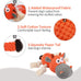 IOKHEIRA Carrot Orange Cattle Cotton Dog Squeaky Plush Toy for Large Aggressive Chewers