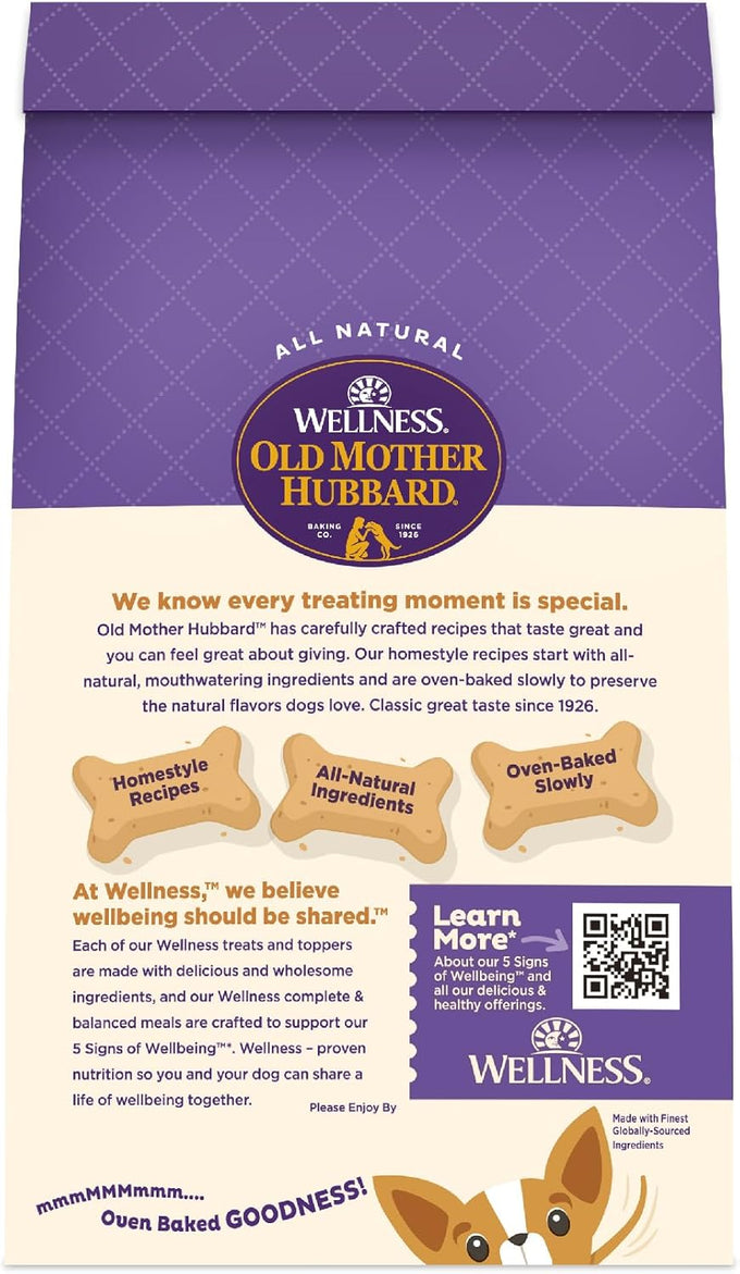 Old Mother Hubbard Wellness P-Nuttier Natural Training Mini Dog Biscuits, Peanut Butter Flavor, 20 Ounce Bag