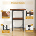 Snughome 2-tier rustic brown aquarium stand, heavy duty storage shelves for 20-gallon fish tank
