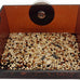 Triple Cup Parrot Feeding Toy with Portion Control System for Small-Medium Parrots, Wood and Acrylic Base, Easy Maintenance