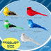 Threan 5-pcs artificial parrot bird ornaments for tree, wreath, and garden decor, assorted colors, 4.7 inches