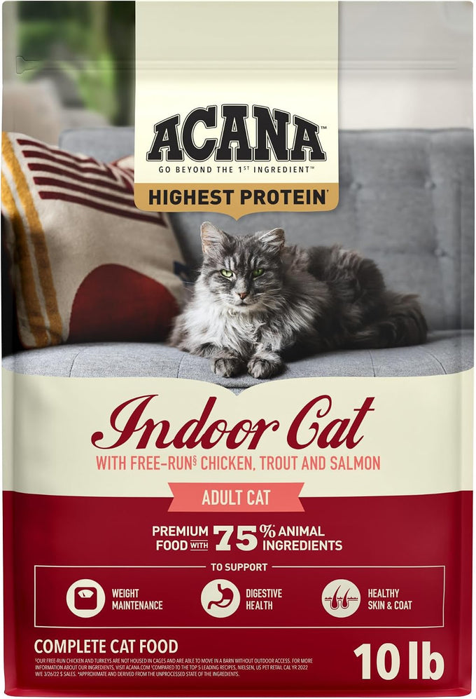ACANA Dry Cat Food for Indoor Cats Indoor Entrée Chicken Turkey Whole Herring and Rabbit 4lb Bag