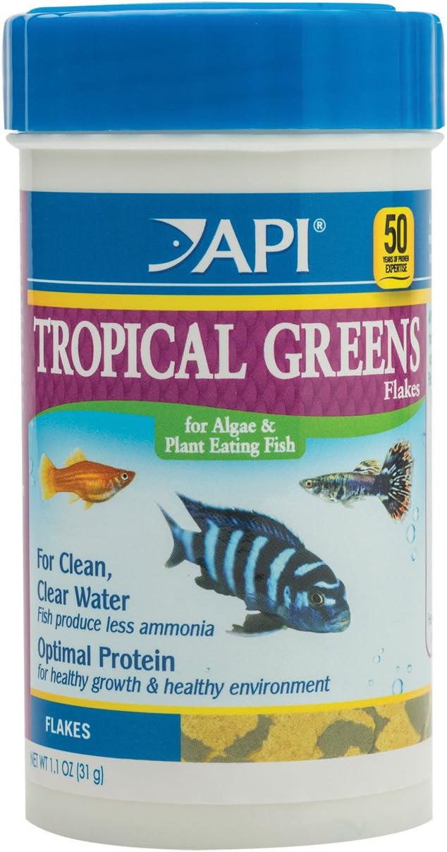 api tropical flakes fish food 5.7-ounce container for tropical community fish