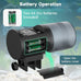 aqqa automatic fish feeder, 200ml large capacity, moisture-proof, lcd timer, battery operated, auto fish feeder for aquarium