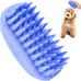 dog grooming bath brush, pet rubber brush for shower scrubbing and soothing massage, ideal for long & short haired dogs and cats