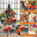 parrot toys, natural corn cob, sturdy nut, bird chew toy, durable, safe, handcrafted