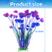aquaneat artificial fish tank plants, 15.5 inch purple decorations, 2pcs, plastic aquarium accessories large