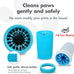 Dexas MudBuster Portable Dog Paw Cleaner, Medium, Blue - Effective Pet Cleaning Solution