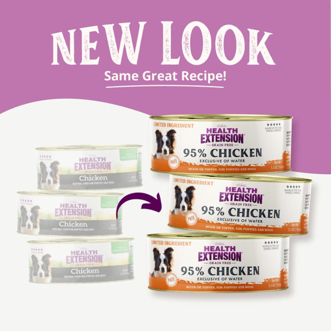 Health Extension 95% Chicken Grain-Free Wet Dog Food, 5.5 oz