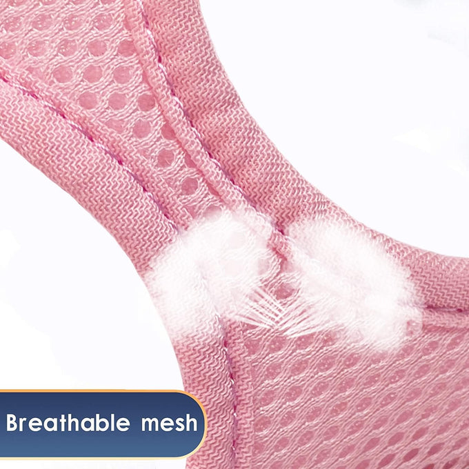 Yimeis No Pull Soft Mesh Pet Harness and Leash Set for Small Medium Large Dogs and Cats, Pink, X-Small