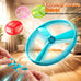 Baborui Yellow Cat Toy Disc Launcher Rechargeable Interactive Fetch Toy for Indoor Cats with 8 Flying Discs
