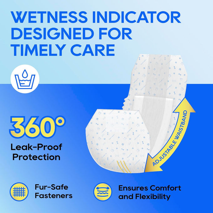 Honey Care All-Absorb A26 Male Dog Wrap, 50 Count, Small: Breathable, Leak-Proof, and Fur-Safe