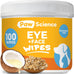 Coconut Hypoallergenic Eye & Face Wipes for Dogs and Cats - 100 Count - Pet Tear Stain Remover