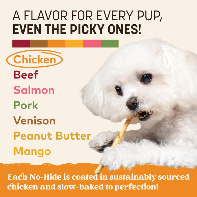 Earth Animal No Hide Stix for Small Dogs - 20 Count Value Pack, Rawhide Free, Chicken, All Natural Chew Sticks