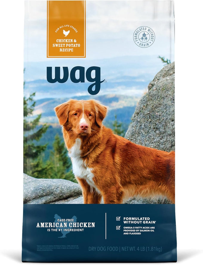 Wag Dry Dog Food, Salmon & Sweet Potato, Grain-Free 24 lb