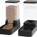 Automatic Cat Feeder and Water Dispenser Set for Small to Large Pets with 3.3L Capacity Black Feeding Bowls