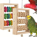 dbness 2pcs natural wooden hanging parrot chew toys for parakeets, cockatiels, macaws, african grey