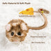 Migipaws Interactive MigiMouse Cat Toy: 360° Rolling, Rechargeable, Squeak, Realistic, Brown Long
