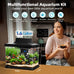 DaToo 1.6 Gallon Ultra-Clear Fish Tank Aquarium Starter Kit with LED Lighting and Filter System for Small Fish and Shrimp