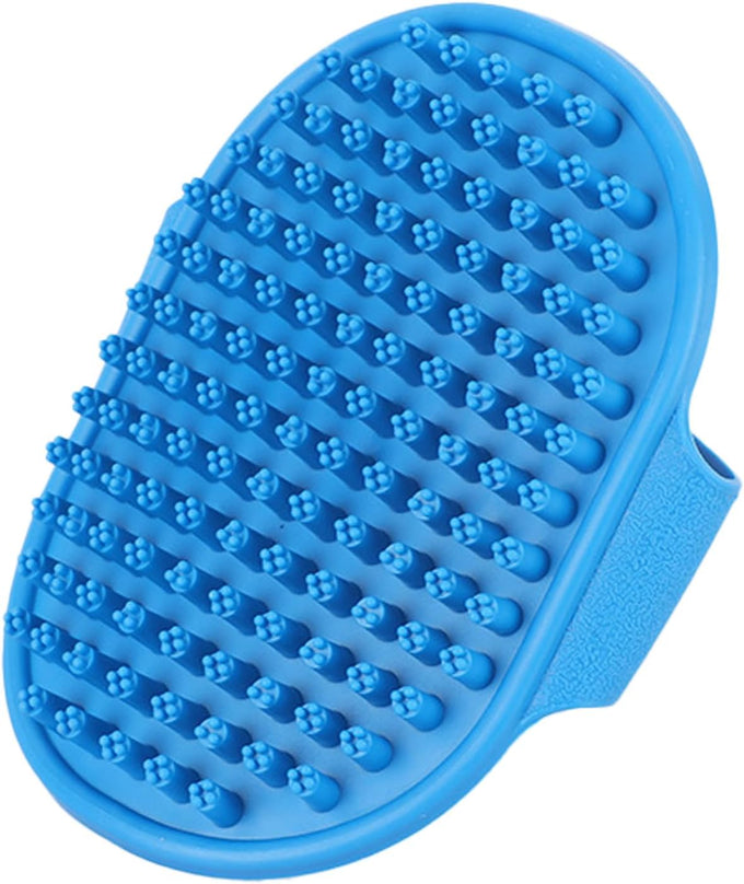 Nvnan 2-in-1 pet grooming gloves for dogs & cats, premium silicone nubs, adjustable wristband, blue, 2-pack