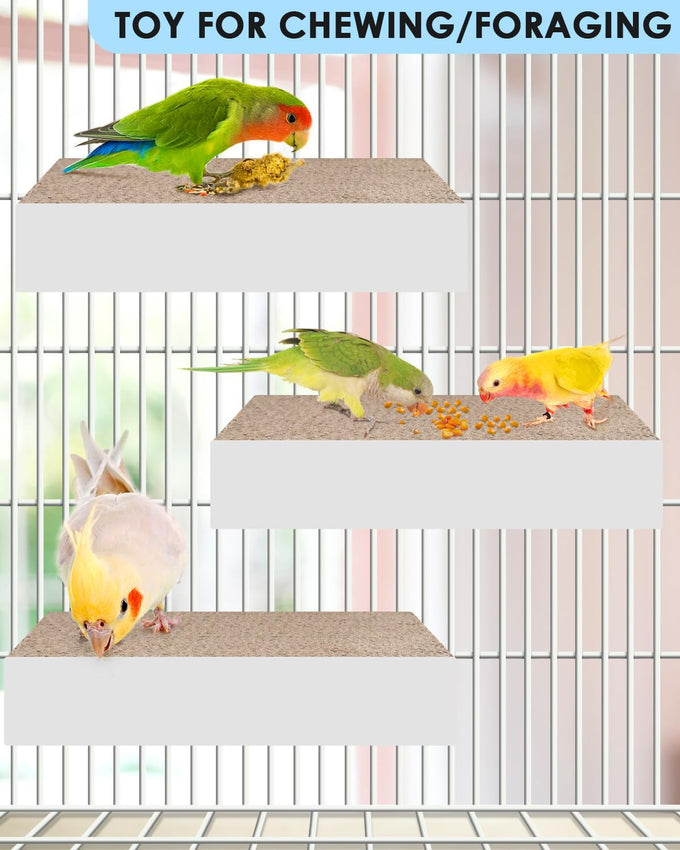 Katumo 7.8 Inch Paper Bird Chew Toy for Parakeet, Cockatiel, Conure, Budgie, Lovebird, and Small Birds