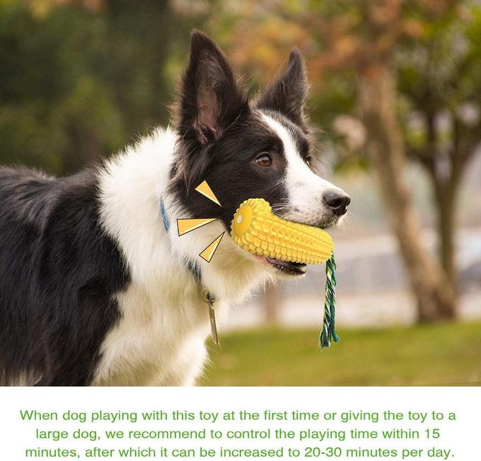carllg dog chew toys for aggressive chewers, durable squeaky interactive dog toys corn stick toy for small medium large breeds
