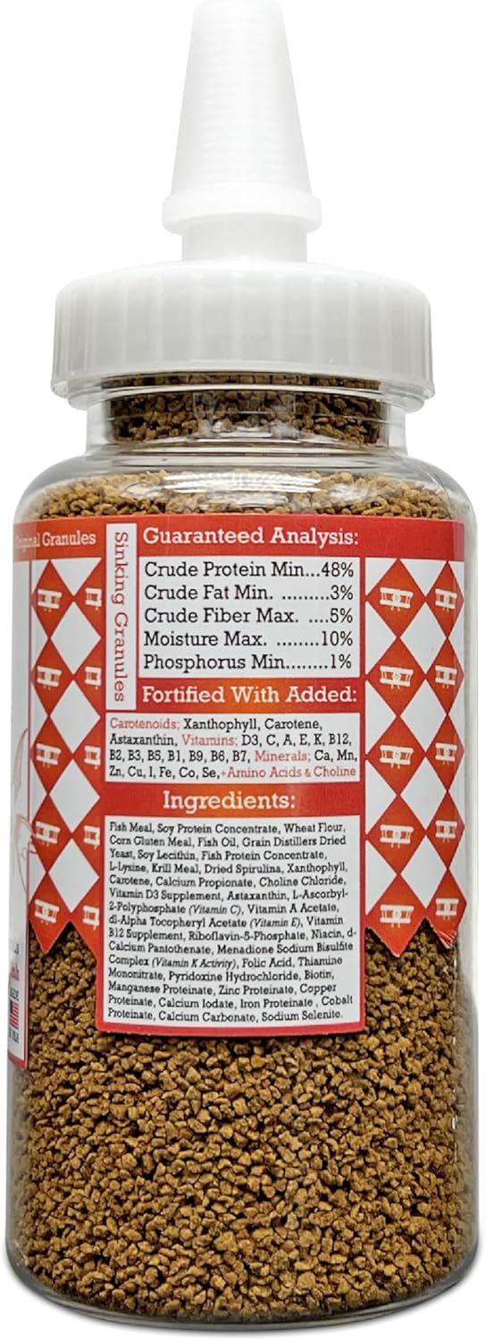 High-Protein Aquatic Provisions Community Fish Food Granules 3.17 oz Slow Sinking