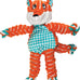 Kong Floppy Knots fox medium large dog tug toy with internal knotted rope and minimal stuffing