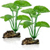 2-pack artificial silk aquarium plants for betta fish tank decorations, goldfish, reptile terrarium accessories, gold