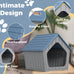 drato dog house indoor outdoor durable resin material houses for small dogs weatherproof cozy shelter