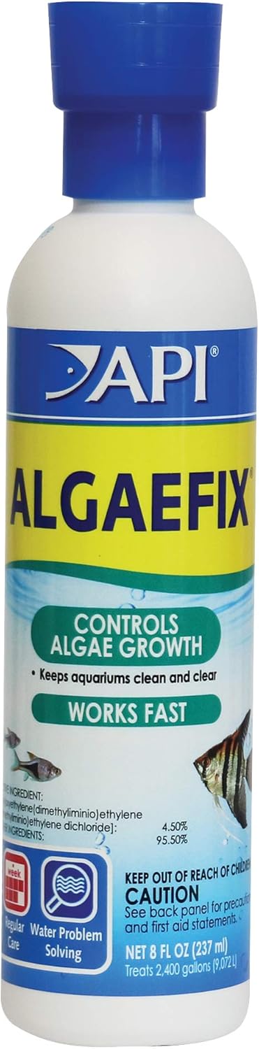 API AlgaeFIX Algae Control, 16-Ounce Bottle, Fast-Acting and Safe for Aquariums