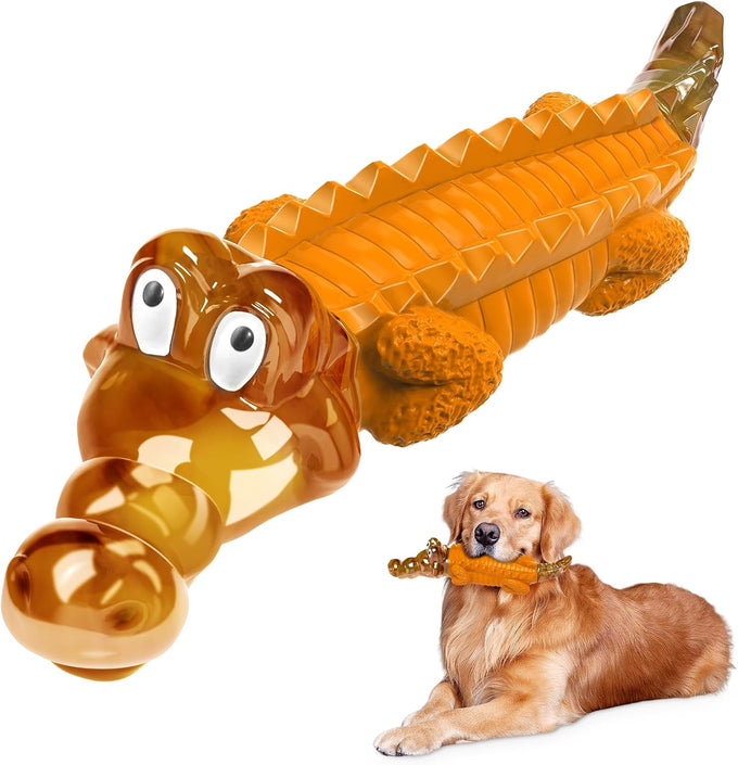 Jeefome Milk Flavored Alligator Dog Toys for Aggressive Chewers, 20-100lbs, Large & Medium Breed Dogs