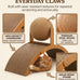 wood cat arch scratching ball on stand with arched bridge and rotating sisal balls for big cats indoor use