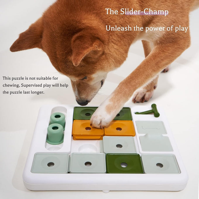 Barkwhiz dog puzzle toy with 3 levels, suitable for bored and smart dogs, treat puzzle for all breeds