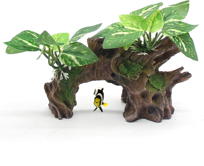 realaqcc artificial driftwood cave aquarium decor ornaments for betta fish tank accessories